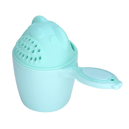 BRRNOO Baby Bath Cup, Shower Cup Bath Detachable Waterfall Baby Rinse Shampoo Multifunction Cute Washing Rinse (Green)