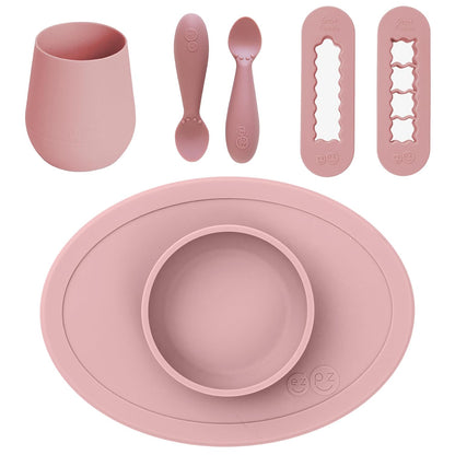 First Foods Bundle 6m+ (Blush) Tiny Bowl + Tiny Spoons + Tiny Cup + Food Cutters Baby Essentials