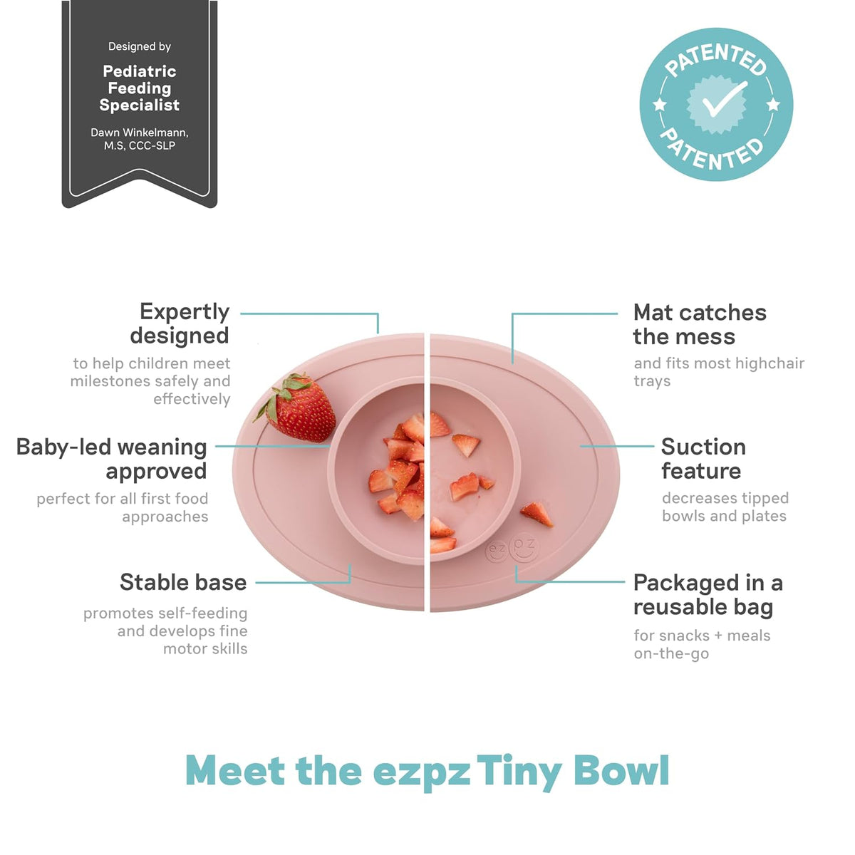 First Foods Bundle 6m+ (Blush) Tiny Bowl + Tiny Spoons + Tiny Cup + Food Cutters Baby Essentials