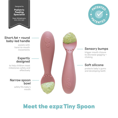 First Foods Bundle 6m+ (Blush) Tiny Bowl + Tiny Spoons + Tiny Cup + Food Cutters Baby Essentials