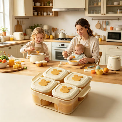 Food Storage Tray, Freezer Portion Container, Breast Milk Freezer Tray