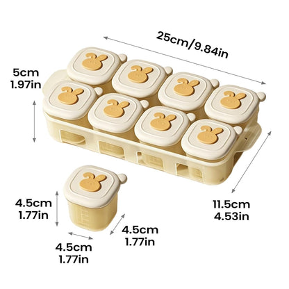 Food Storage Tray, Freezer Portion Container, Breast Milk Freezer Tray