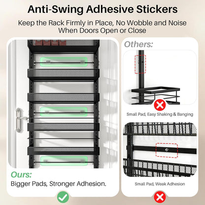 8 Tiers Over the Door Organizer, 17" W x 6" D x 69" H, White