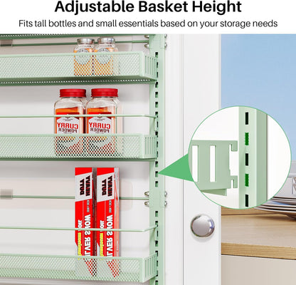 8 Tiers Over the Door Organizer, 17" W x 6" D x 69" H, White