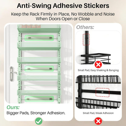 8 Tiers Over the Door Organizer, 17" W x 6" D x 69" H, White