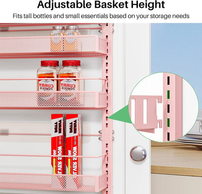 8 Tiers Over the Door Organizer, 17" W x 6" D x 69" H, White