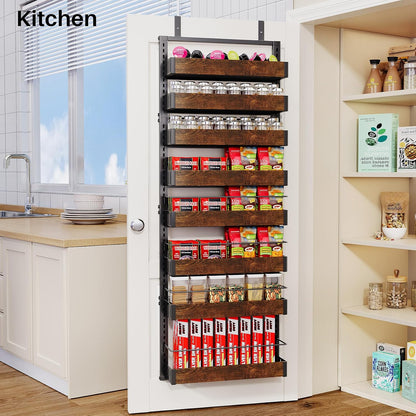 8 Tiers Over the Door Organizer, 17" W x 6" D x 69" H, White