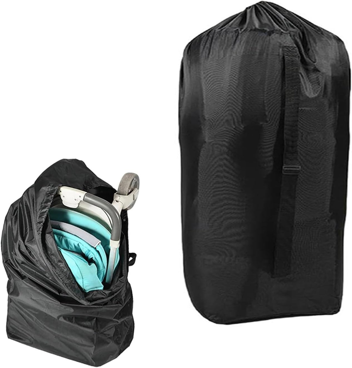 Stroller Travel Bag Waterproof for Airplane with Carry Strap Baby Stroller Cover for Airplane Perfect for Baby Travel Essentials (Black)
