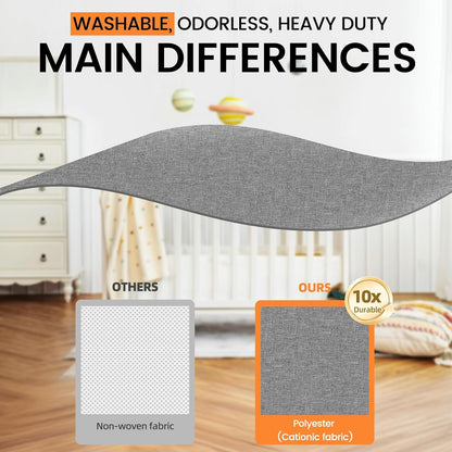 Sock Underwear Drawer Organizer Dividers, 64 Cell Fabric Foldable Dresser Organizer for Closet Organizers and Storage Boxes for Organizing Socks, Underwear, Ties (16+24+24 Cell, Gray)