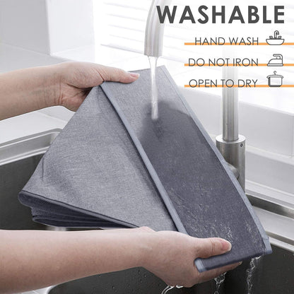 Sock Underwear Drawer Organizer Dividers, 64 Cell Fabric Foldable Dresser Organizer for Closet Organizers and Storage Boxes for Organizing Socks, Underwear, Ties (16+24+24 Cell, Gray)