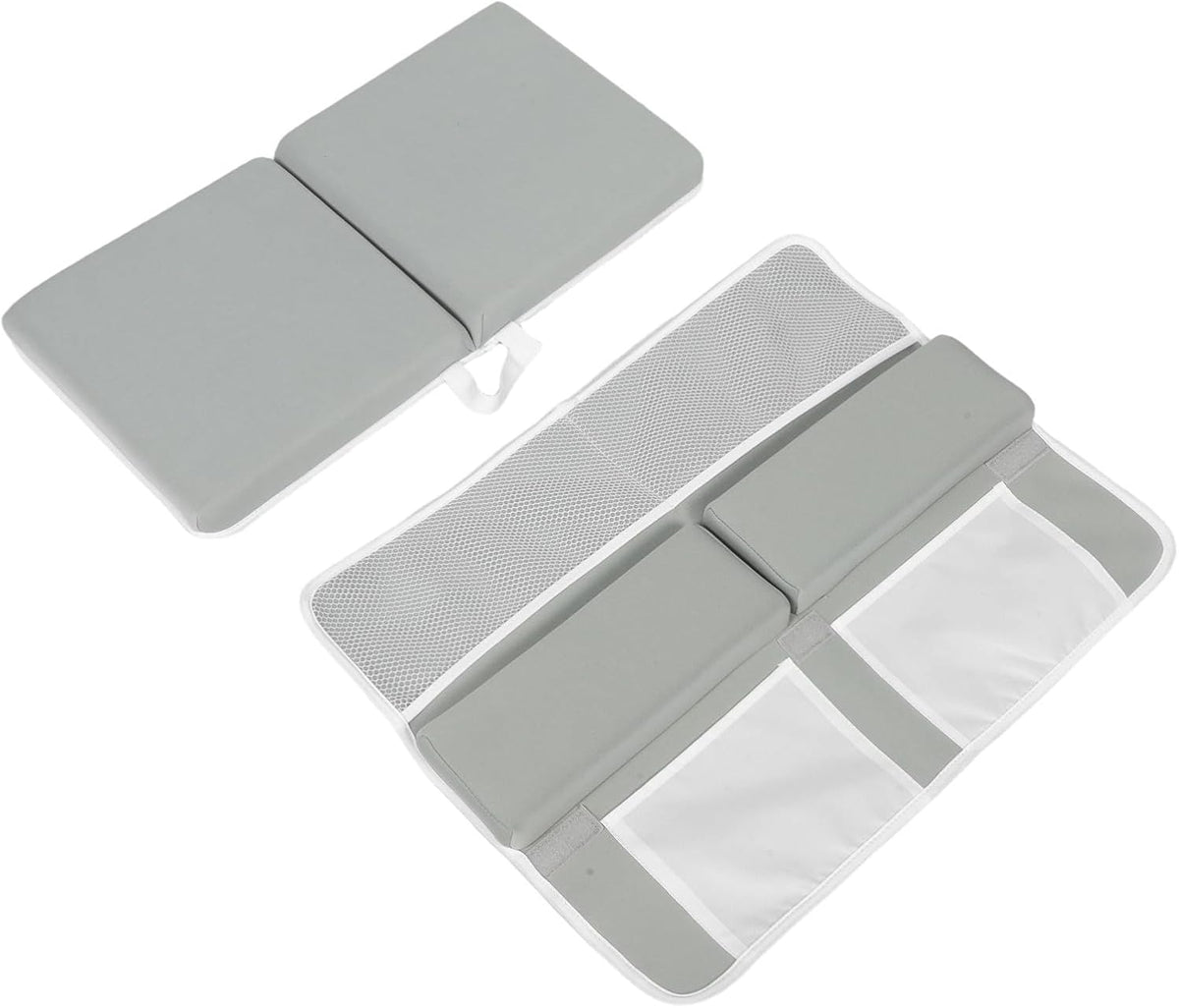 Bath Kneeler and Rest Pad Set and Little, Non-Slip Neoprene Cushion with Reliable Grip and Breathable Pockets, Comfortable Bath Kneeling Mat for Bathing Support