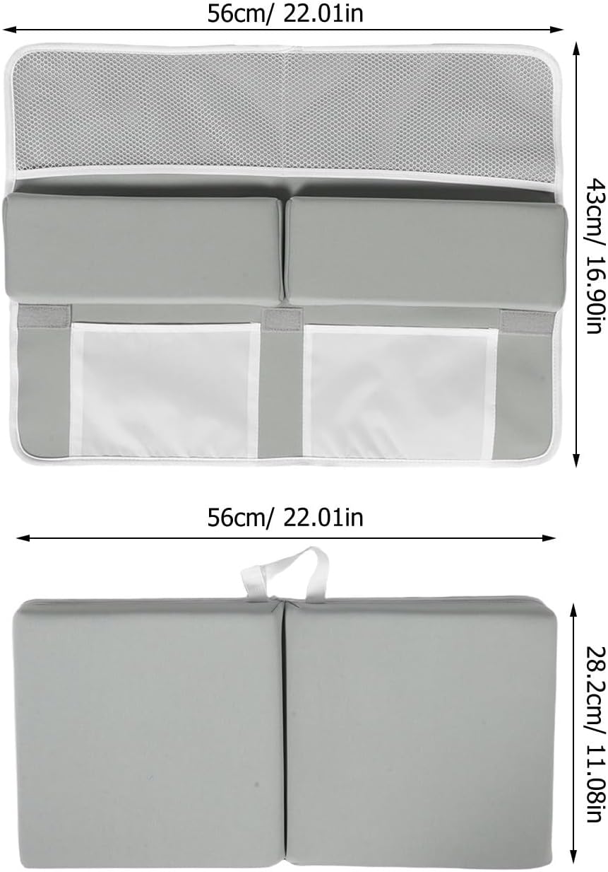Bath Kneeler and Rest Pad Set and Little, Non-Slip Neoprene Cushion with Reliable Grip and Breathable Pockets, Comfortable Bath Kneeling Mat for Bathing Support