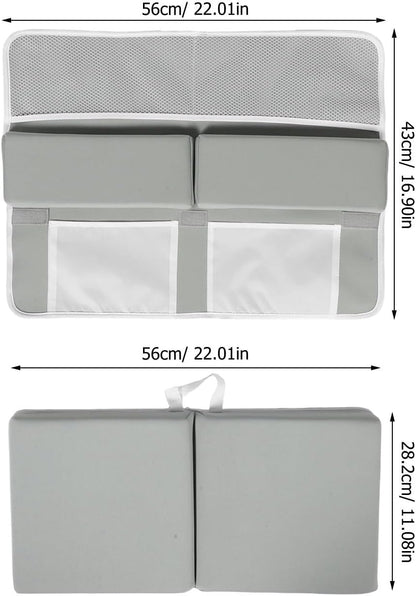 Bath Kneeler and Rest Pad Set and Little, Non-Slip Neoprene Cushion with Reliable Grip and Breathable Pockets, Comfortable Bath Kneeling Mat for Bathing Support