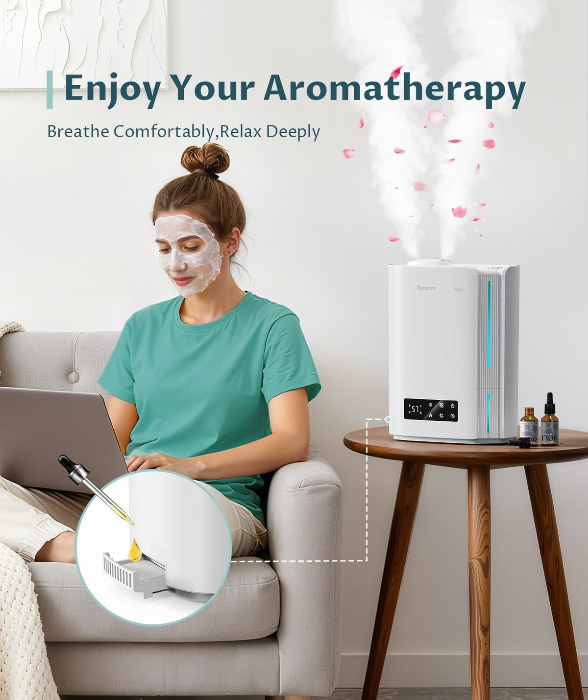 6L Humidifier for Bedroom Large Room Smart Humidistat Control