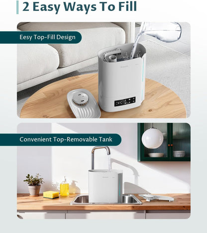 6L Humidifier for Bedroom Large Room Smart Humidistat Control
