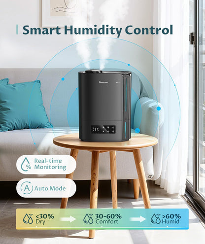 6L Humidifier for Bedroom Large Room Smart Humidistat Control