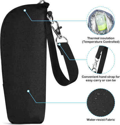 Baby Bottle Cooler Tote Bags, Insulated Breastmilk Cooler Bag, Nursing Bottle Cooler Warmer Bag for Nursing Mom Daycare Travel