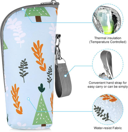Baby Bottle Cooler Tote Bags, Insulated Breastmilk Cooler Bag, Nursing Bottle Cooler Warmer Bag for Nursing Mom Daycare Travel