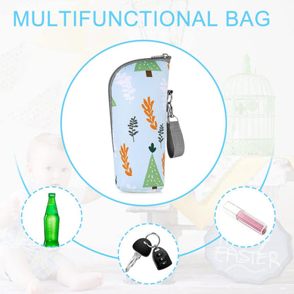 Baby Bottle Cooler Tote Bags, Insulated Breastmilk Cooler Bag, Nursing Bottle Cooler Warmer Bag for Nursing Mom Daycare Travel