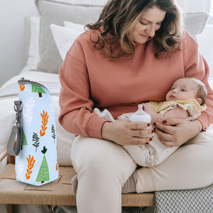 Baby Bottle Cooler Tote Bags, Insulated Breastmilk Cooler Bag, Nursing Bottle Cooler Warmer Bag for Nursing Mom Daycare Travel
