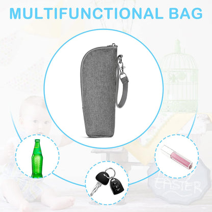 Baby Bottle Cooler Tote Bags, Insulated Breastmilk Cooler Bag, Nursing Bottle Cooler Warmer Bag for Nursing Mom Daycare Travel
