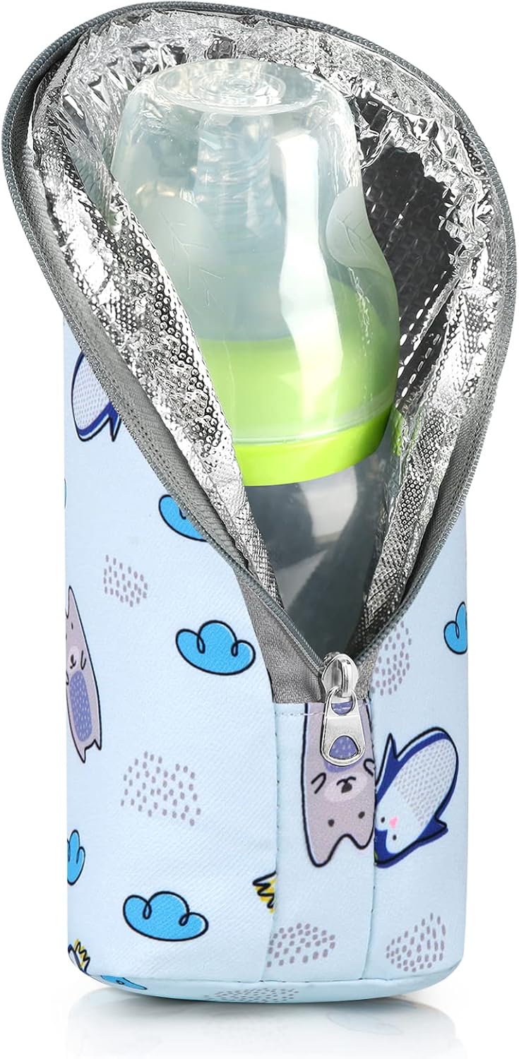 Baby Bottle Cooler Tote Bags, Insulated Breastmilk Cooler Bag, Nursing Bottle Cooler Warmer Bag for Nursing Mom Daycare Travel