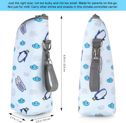 Baby Bottle Cooler Tote Bags, Insulated Breastmilk Cooler Bag, Nursing Bottle Cooler Warmer Bag for Nursing Mom Daycare Travel