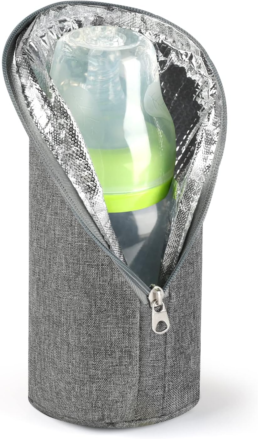 Baby Bottle Cooler Tote Bags, Insulated Breastmilk Cooler Bag, Nursing Bottle Cooler Warmer Bag for Nursing Mom Daycare Travel