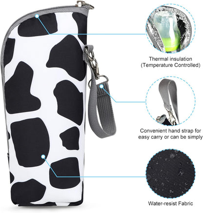 Baby Bottle Cooler Tote Bags, Insulated Breastmilk Cooler Bag, Nursing Bottle Cooler Warmer Bag for Nursing Mom Daycare Travel