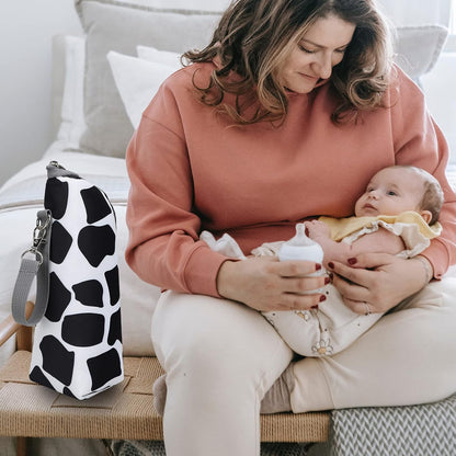 Baby Bottle Cooler Tote Bags, Insulated Breastmilk Cooler Bag, Nursing Bottle Cooler Warmer Bag for Nursing Mom Daycare Travel