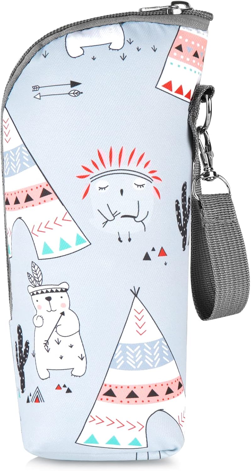 Baby Bottle Cooler Tote Bags, Insulated Breastmilk Cooler Bag, Nursing Bottle Cooler Warmer Bag for Nursing Mom Daycare Travel
