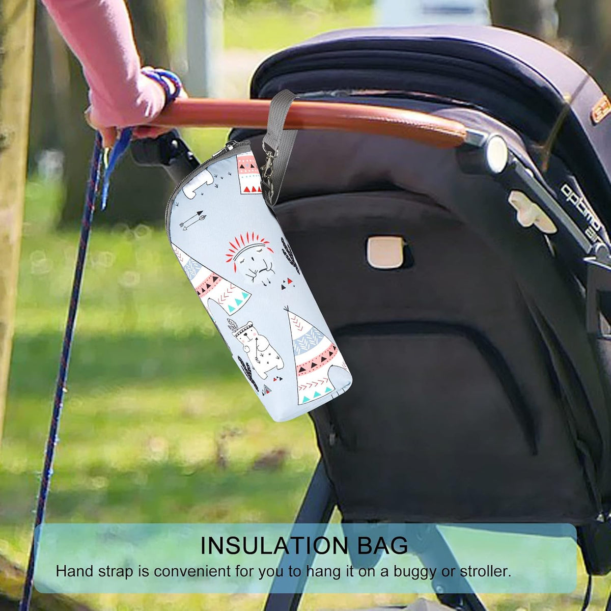 Baby Bottle Cooler Tote Bags, Insulated Breastmilk Cooler Bag, Nursing Bottle Cooler Warmer Bag for Nursing Mom Daycare Travel