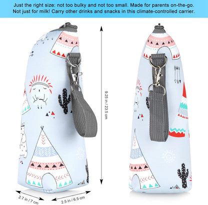 Baby Bottle Cooler Tote Bags, Insulated Breastmilk Cooler Bag, Nursing Bottle Cooler Warmer Bag for Nursing Mom Daycare Travel
