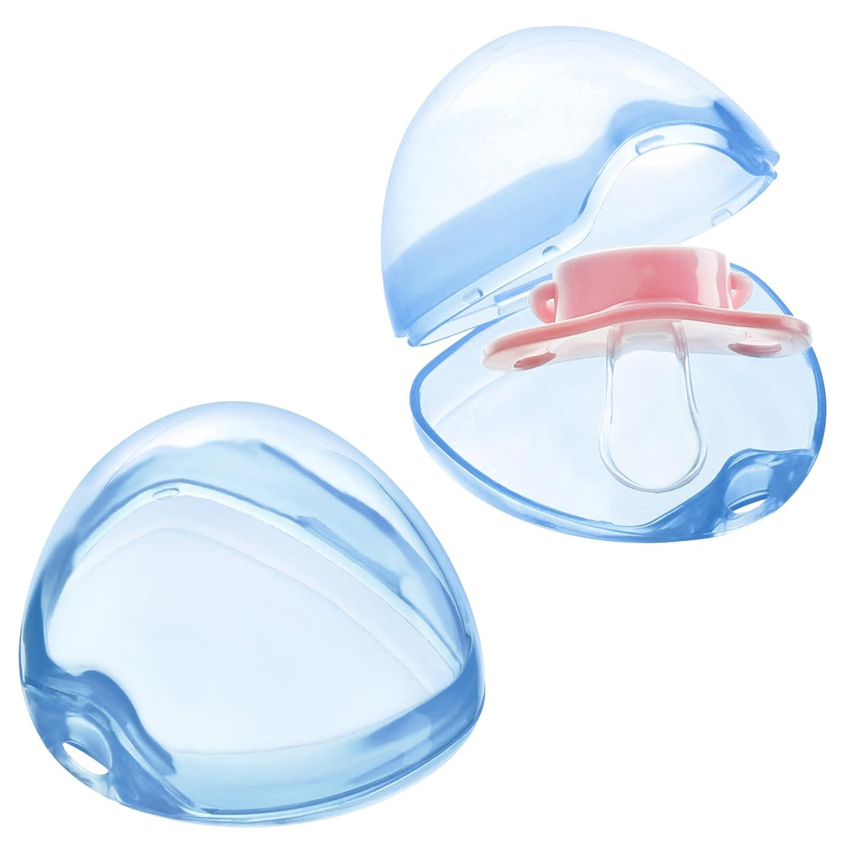Pacifier Case, Pacifier Holder Case, Pacifier Container for Travel, BPA Free, Transparent