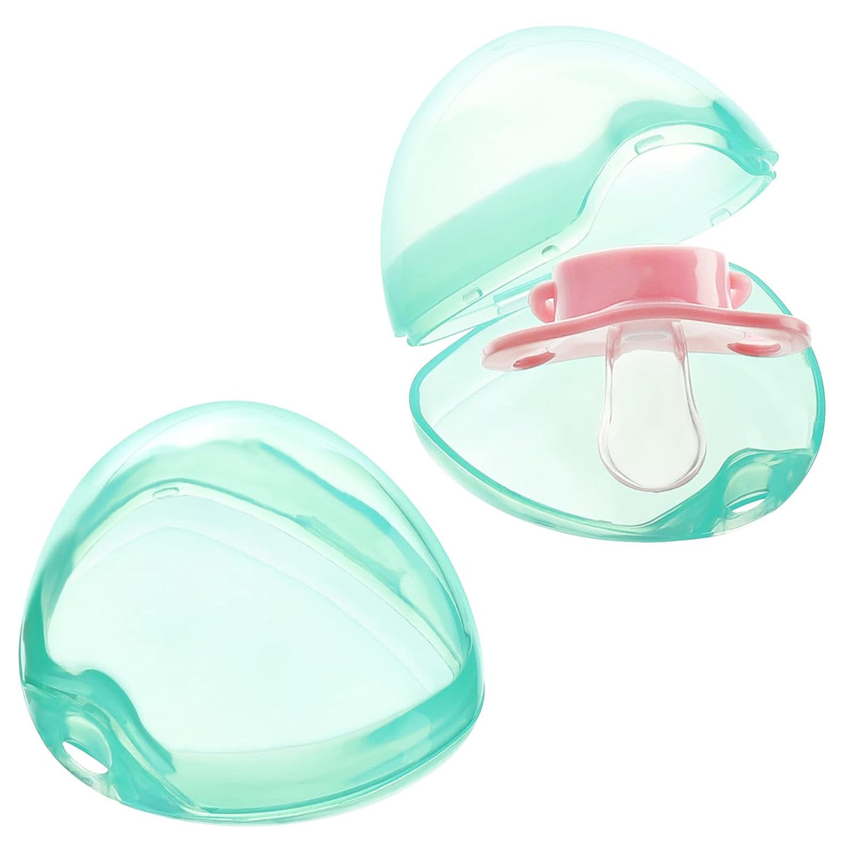 Pacifier Case, Pacifier Holder Case, Pacifier Container for Travel, BPA Free, Transparent
