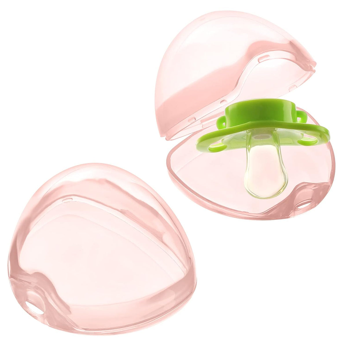 Pacifier Case, Pacifier Holder Case, Pacifier Container for Travel, BPA Free, Transparent
