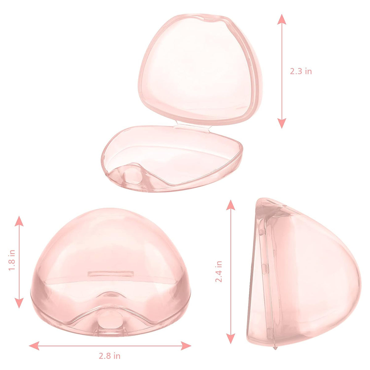 Pacifier Case, Pacifier Holder Case, Pacifier Container for Travel, BPA Free, Transparent