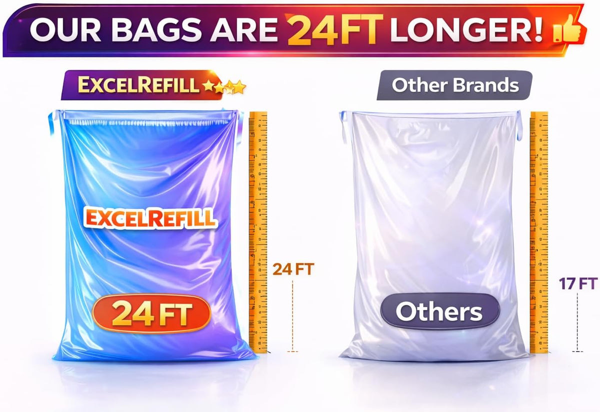 Diaper Pail Refills Compatible with Diaper Genie and Munchkin Pails | 1280 Count (4-Pack,320 Count)