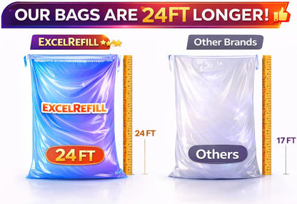 Diaper Pail Refills Compatible with Diaper Genie and Munchkin Pails | 1280 Count (4-Pack,320 Count)