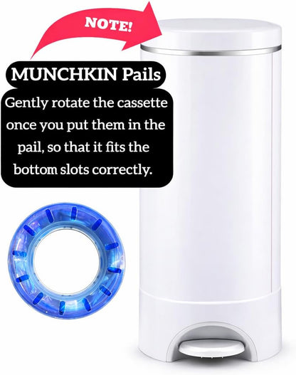Diaper Pail Refills Compatible with Diaper Genie and Munchkin Pails | 1280 Count (4-Pack,320 Count)