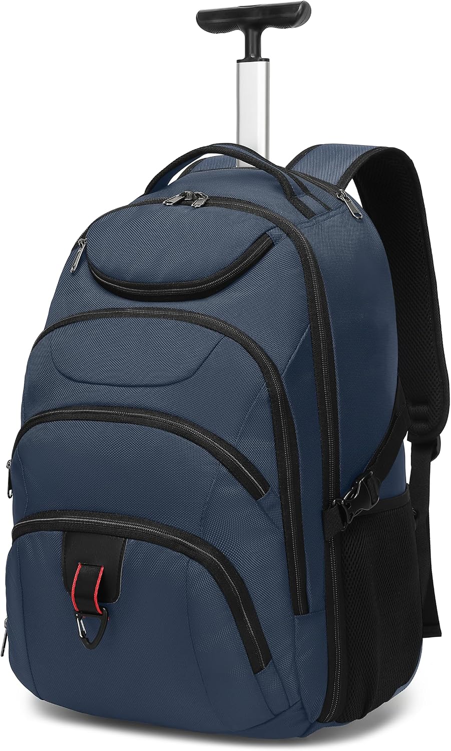 Rolling Backpack for Women, 17.3 Inch Wheeled Laptop Backpack,Large Travel Carry-On Bag for Teachers College Students, USB Charging Port Waterproof Business for Airplane Overnight Luggage，Beige