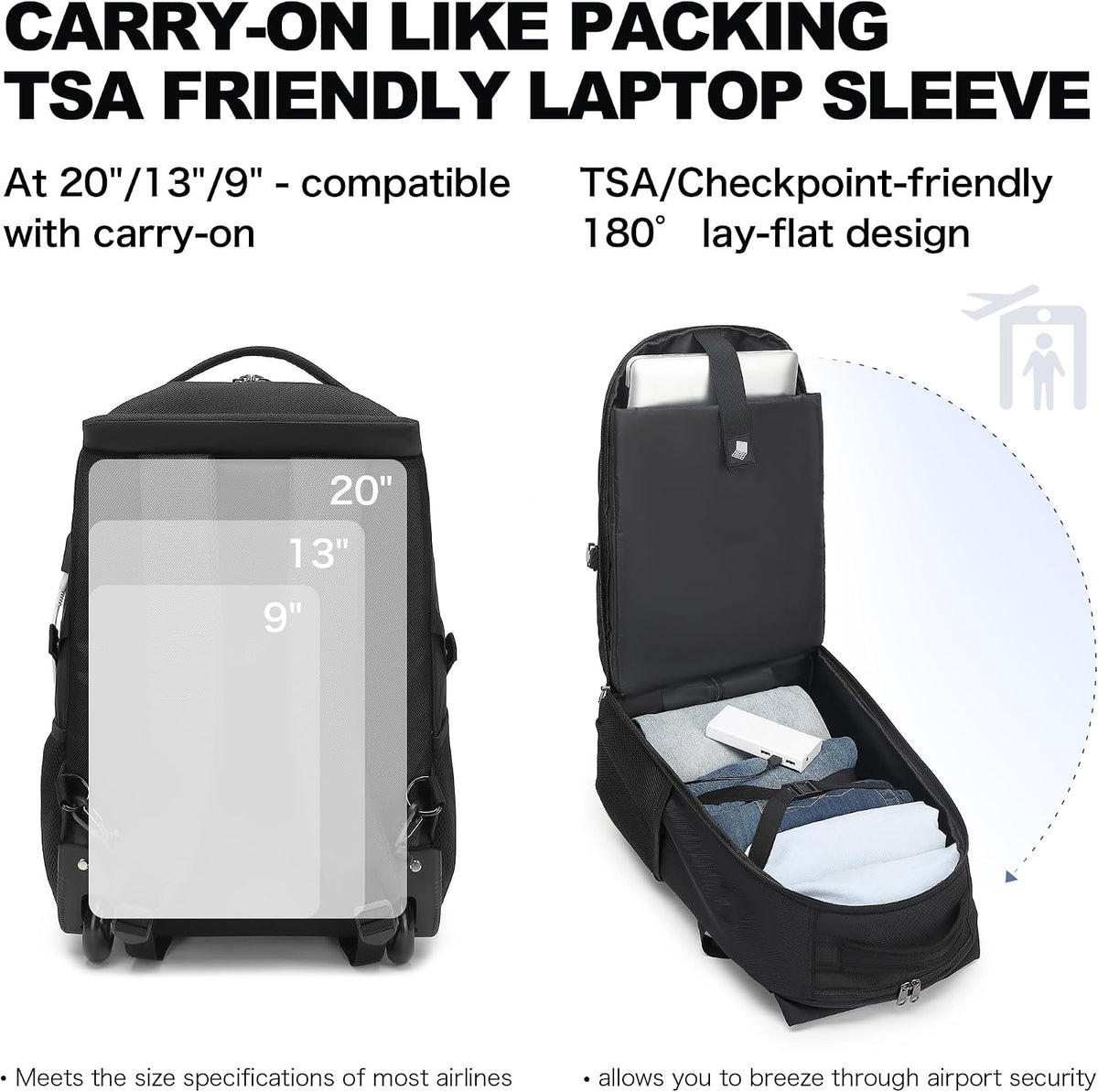 Rolling Backpack for Women, 17.3 Inch Wheeled Laptop Backpack,Large Travel Carry-On Bag for Teachers College Students, USB Charging Port Waterproof Business for Airplane Overnight Luggage，Beige