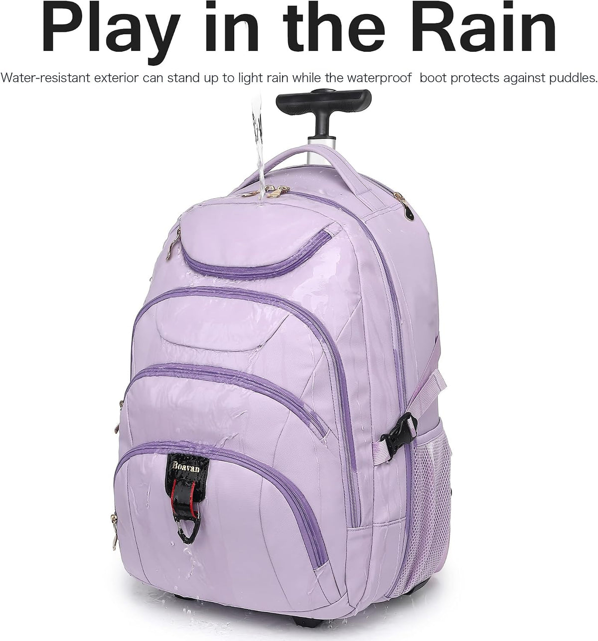 Rolling Backpack for Women, 17.3 Inch Wheeled Laptop Backpack,Large Travel Carry-On Bag for Teachers College Students, USB Charging Port Waterproof Business for Airplane Overnight Luggage，Beige