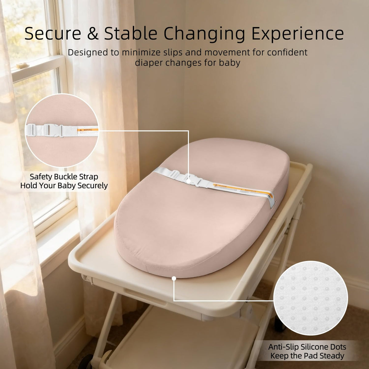 Baby Changing Pad Diaper Changing Pad 2 Pack Soft & Muslin Cover