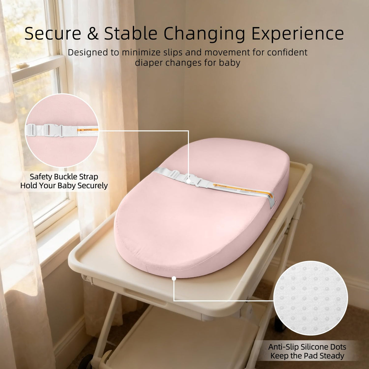 Baby Changing Pad Diaper Changing Pad 2 Pack Soft & Muslin Cover