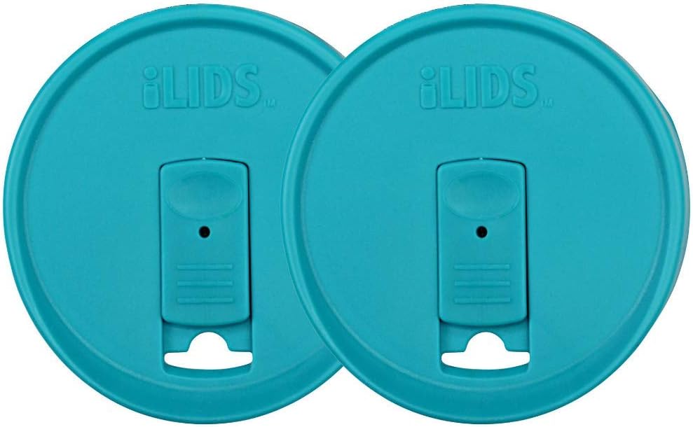 Mason Jar Drink Lid, Wide Mouth, Butter, 2 Pack, BPA-Free USA Made | Fits 3 3/8 in Ball & Kerr openings; spill-resistant for coffee, cold brew & iced tea; reusable, dishwasher-safe