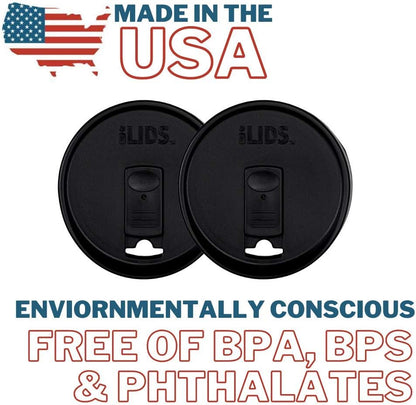 Mason Jar Drink Lid, Wide Mouth, Butter, 2 Pack, BPA-Free USA Made | Fits 3 3/8 in Ball & Kerr openings; spill-resistant for coffee, cold brew & iced tea; reusable, dishwasher-safe