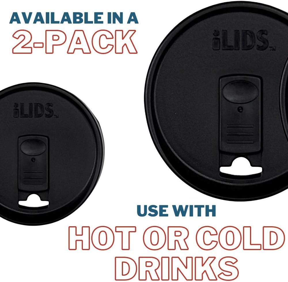 Mason Jar Drink Lid, Wide Mouth, Butter, 2 Pack, BPA-Free USA Made | Fits 3 3/8 in Ball & Kerr openings; spill-resistant for coffee, cold brew & iced tea; reusable, dishwasher-safe