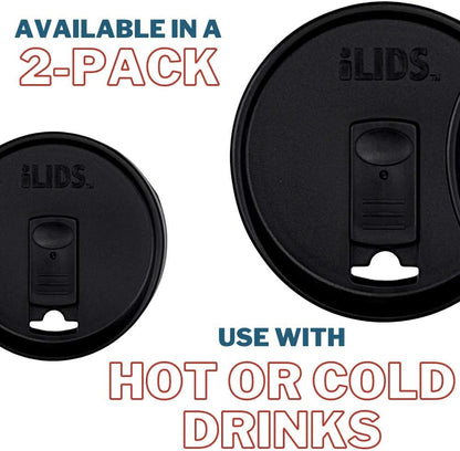 Mason Jar Drink Lid, Wide Mouth, Butter, 2 Pack, BPA-Free USA Made | Fits 3 3/8 in Ball & Kerr openings; spill-resistant for coffee, cold brew & iced tea; reusable, dishwasher-safe