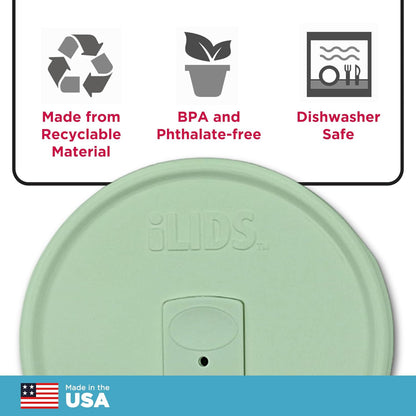 Mason Jar Drink Lid, Wide Mouth, Butter, 2 Pack, BPA-Free USA Made | Fits 3 3/8 in Ball & Kerr openings; spill-resistant for coffee, cold brew & iced tea; reusable, dishwasher-safe